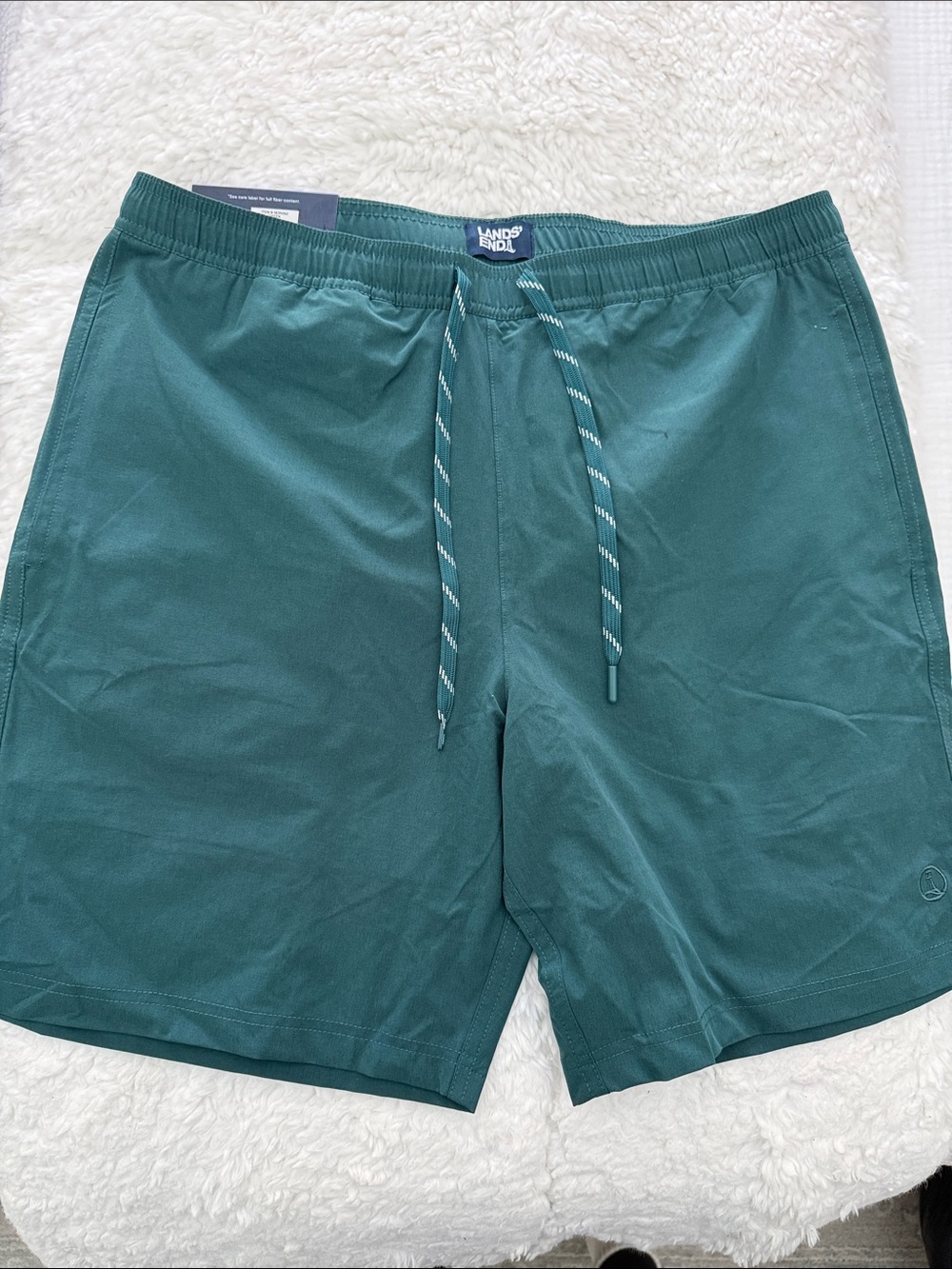 Lands' End Men's Dark Teal Swim Trunks